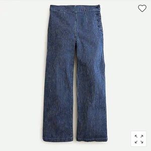 Slim wide-leg sailor jean in stripe Size 32